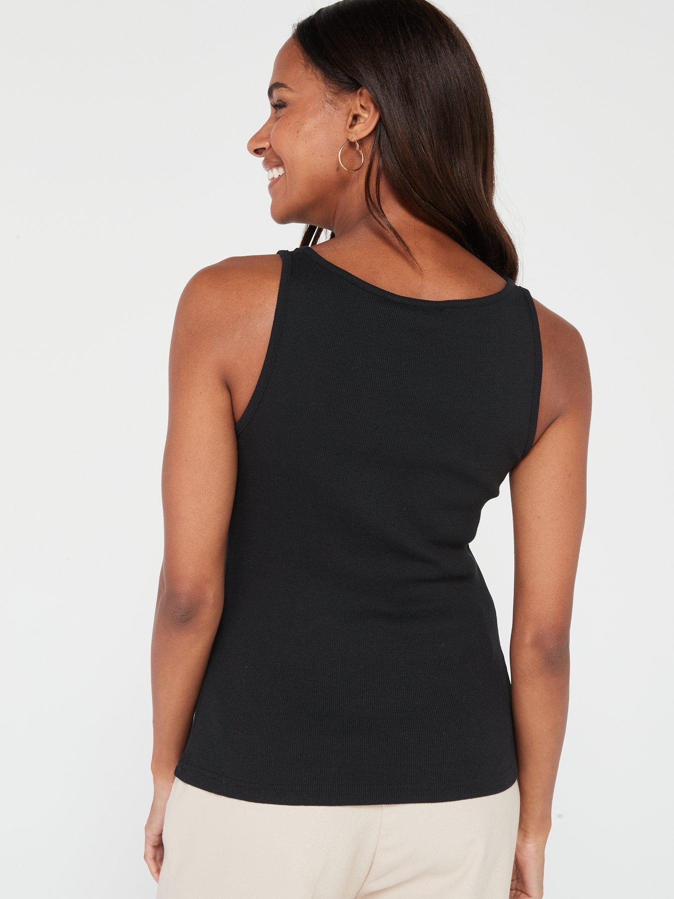 Everyday The Essential Rib Vest - Black | Very