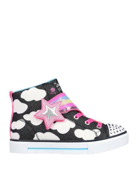 skechers-girls-twinkle-sparks-glitter-clouds-high-top-trainer