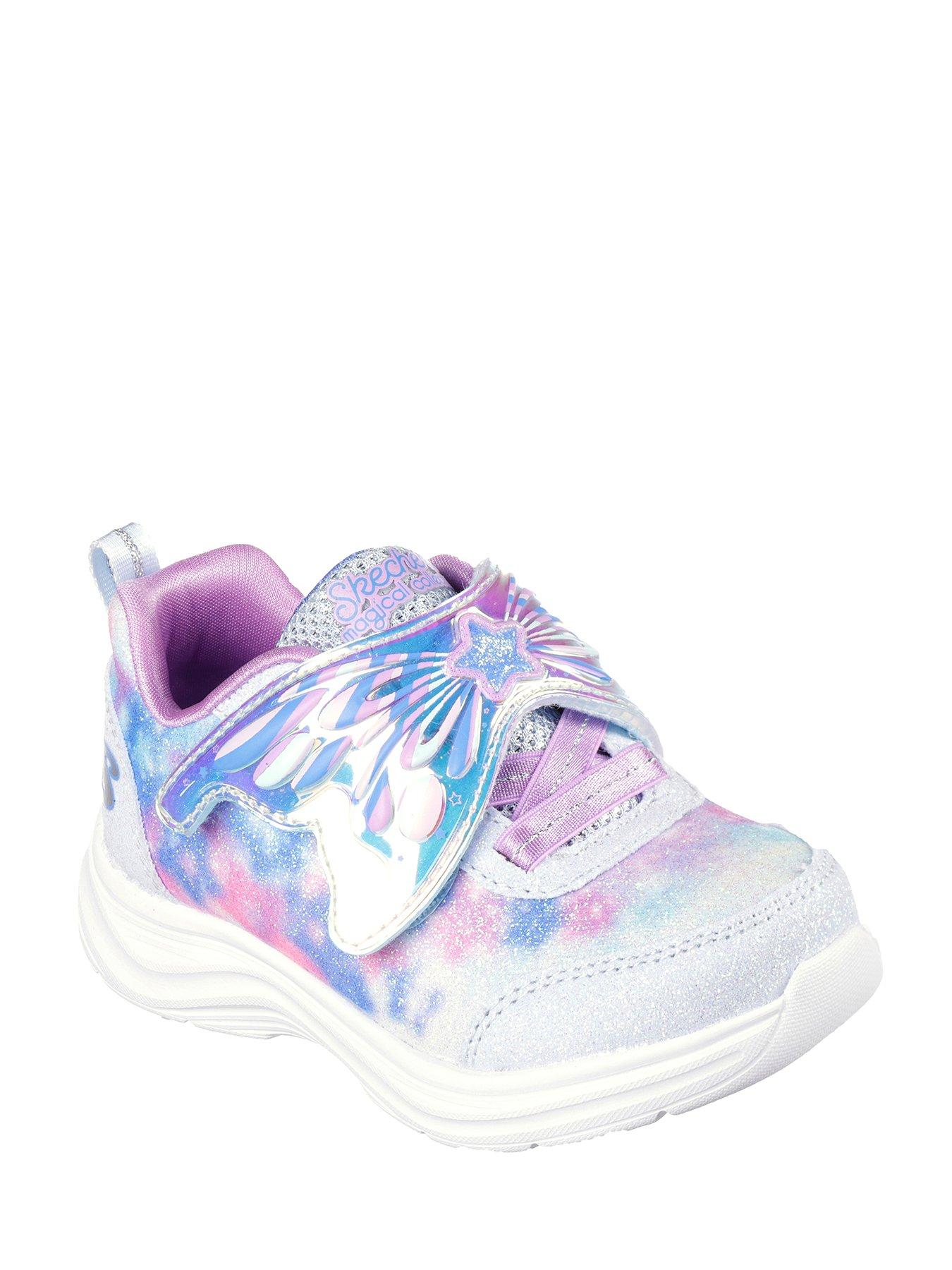 Skechers Toddler Girls Glimmer Kicks Multi Sparkle Fairy Wing Lighted ...