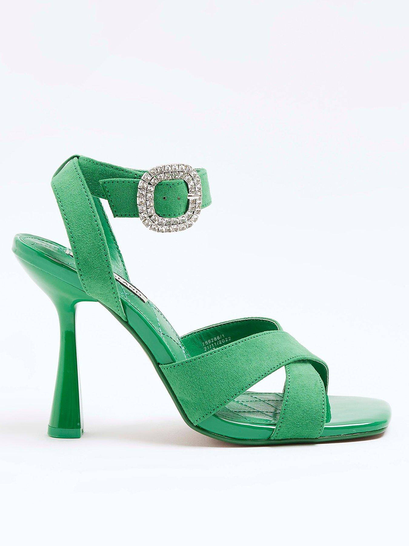 River island green on sale heels