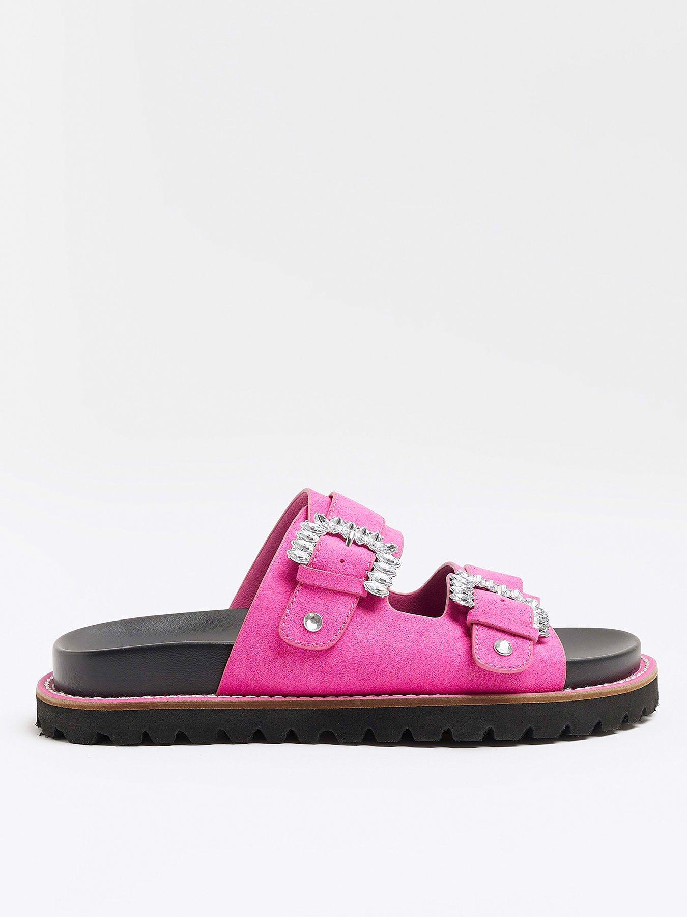 Bright best sale pink sandals