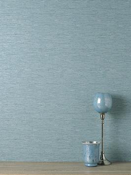 Product photograph of Fine Decor Miya Grasscloth Wallpaper In Teal from very.co.uk