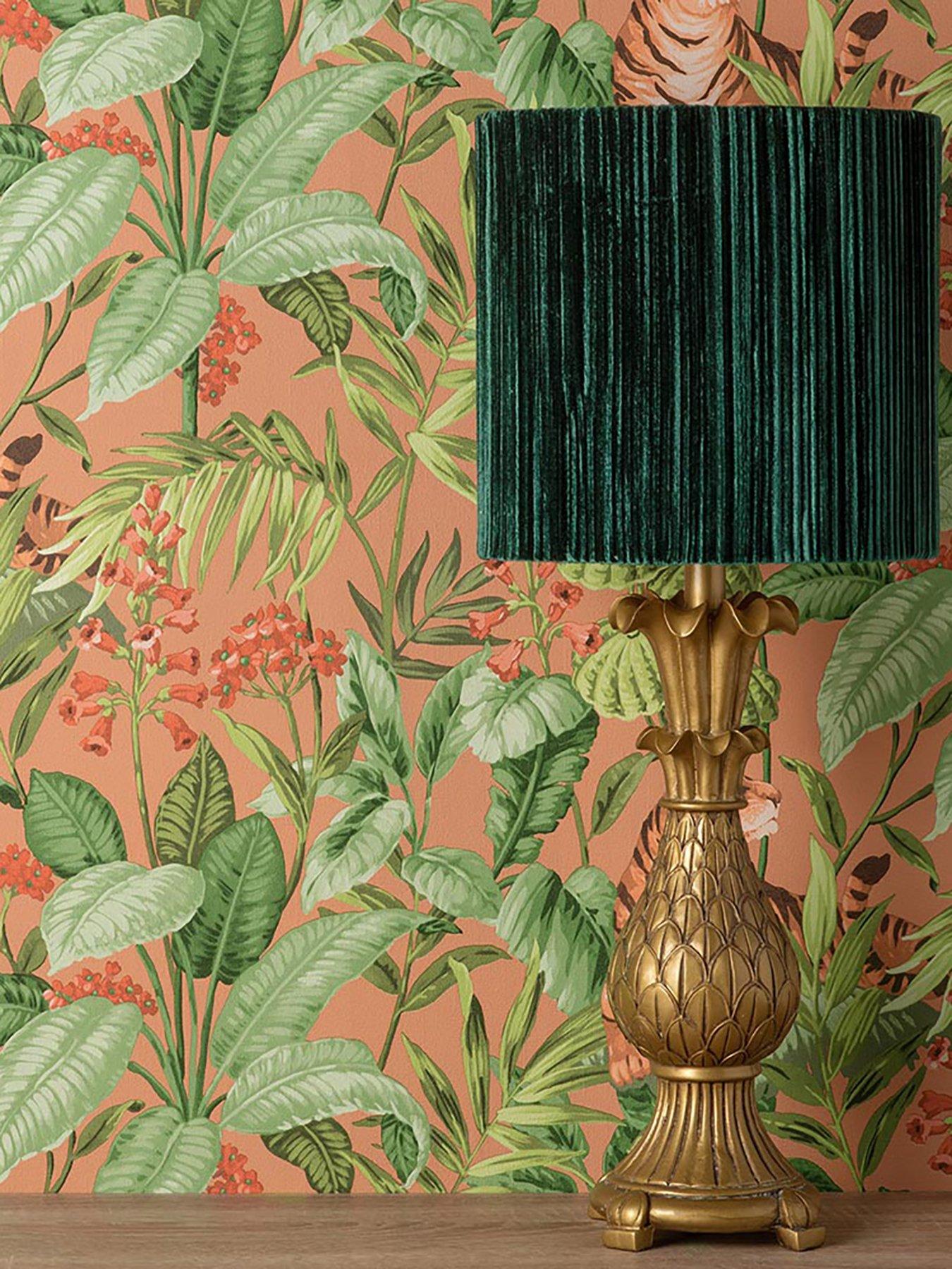 Product photograph of Crown Rajah Wallpaper - Terracotta from very.co.uk