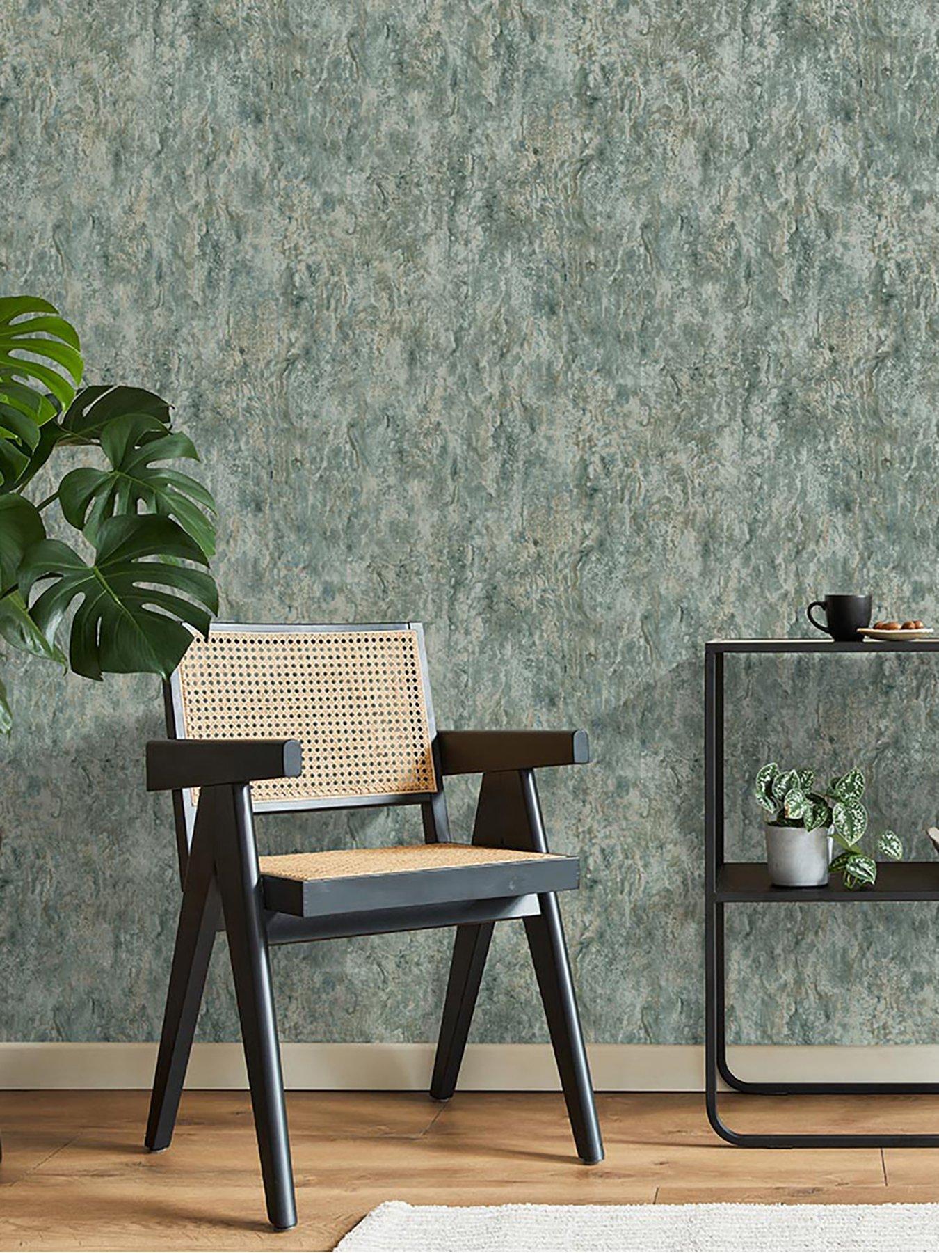 Product photograph of Vymura Savona Marble Plain Wallpaper Ndash Emerald from very.co.uk