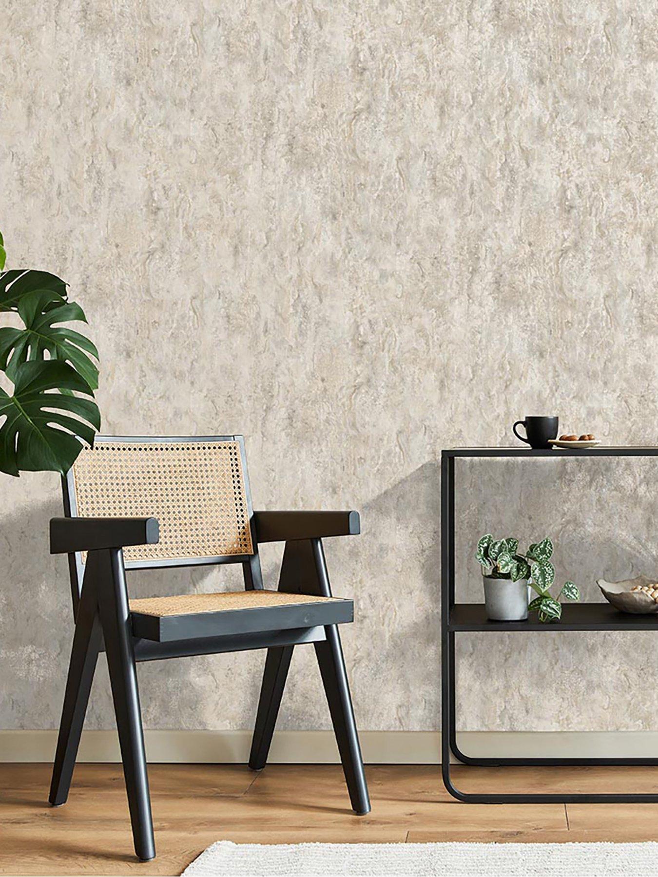 Product photograph of Vymura Savona Marble Plain Wallpaper Ndash Natural from very.co.uk