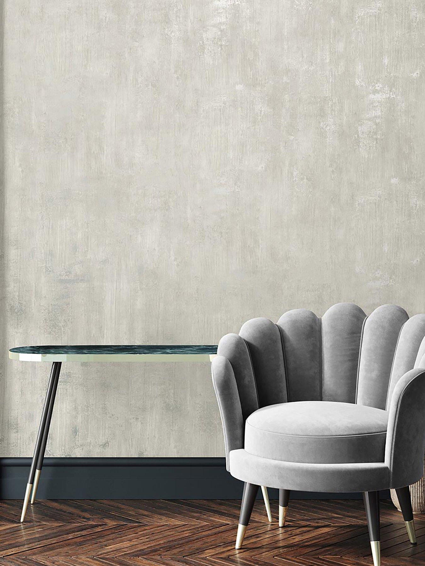 Product photograph of Vymura Romana Plain Wallpaper - Light Grey from very.co.uk