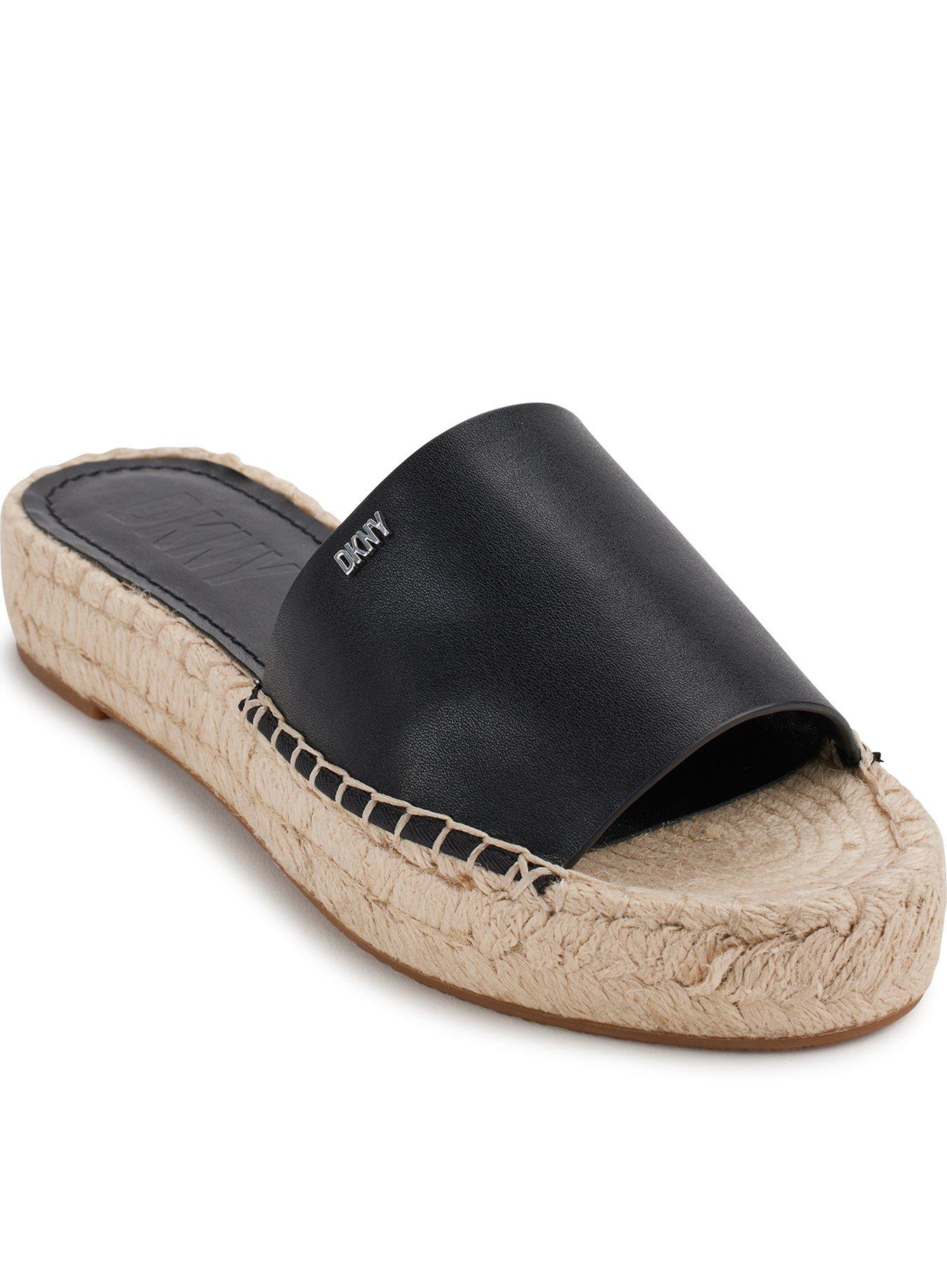 DKNY Camillo Platform Slide Espadrilles Black Very