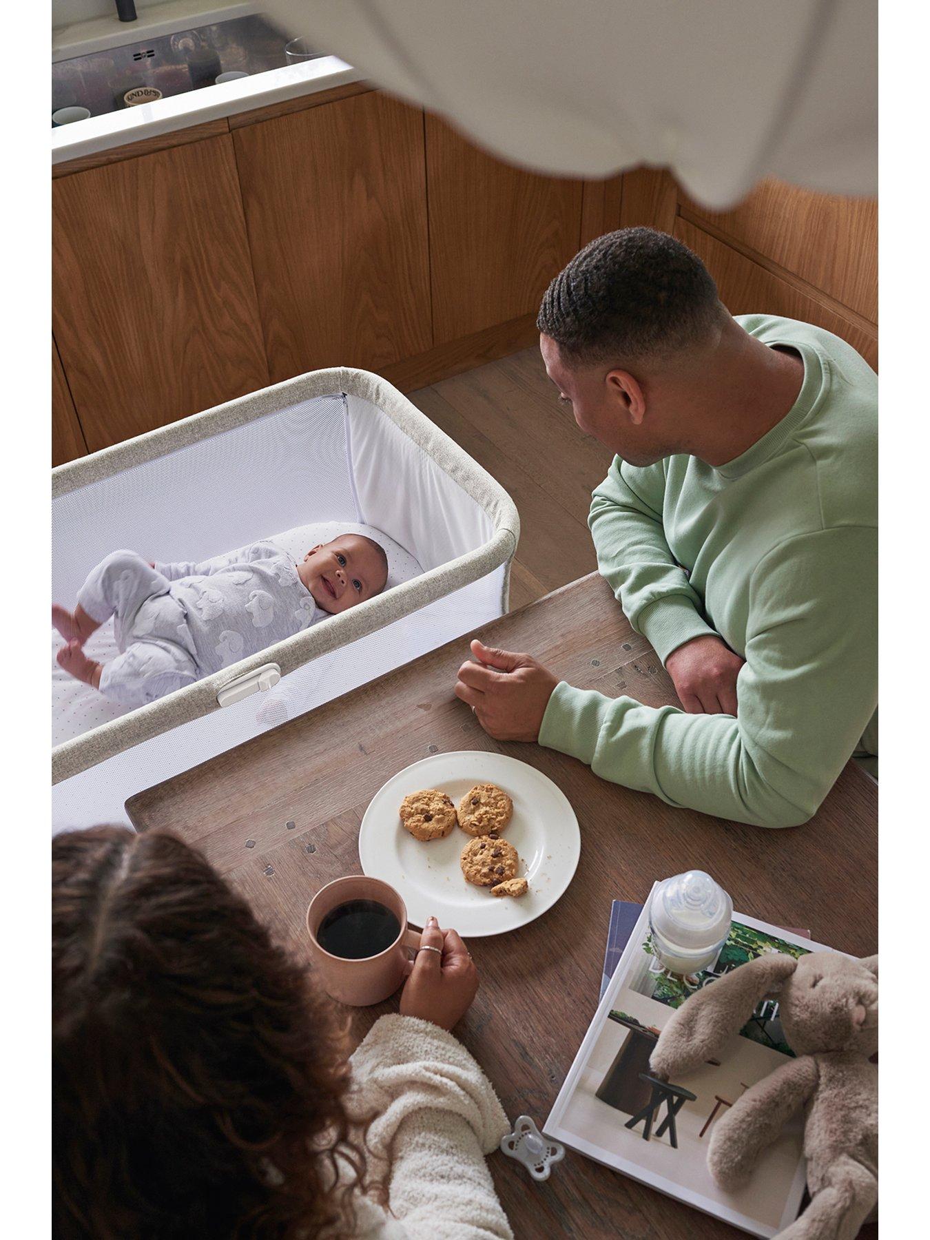 Mamas & Papas Lua Bedside Crib - Beige | Very