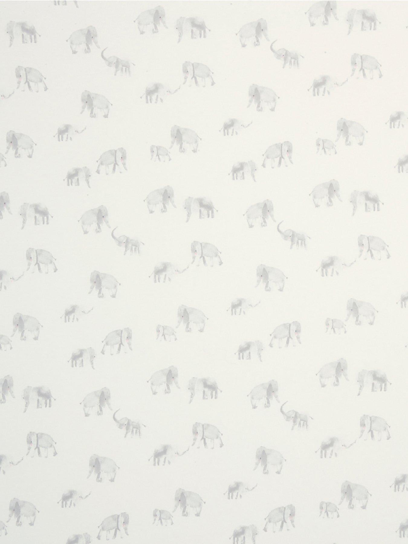 undefined 2 Cot/Bed Fitted Sheets - Elephant - White