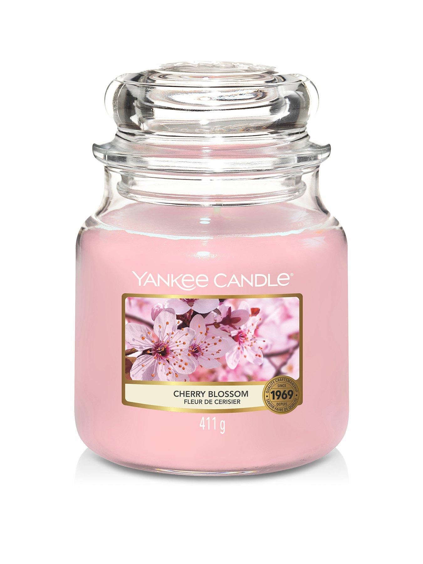 Product photograph of Yankee Candle Classic Medium Jar Candle Ndash Cherry Blossom from very.co.uk