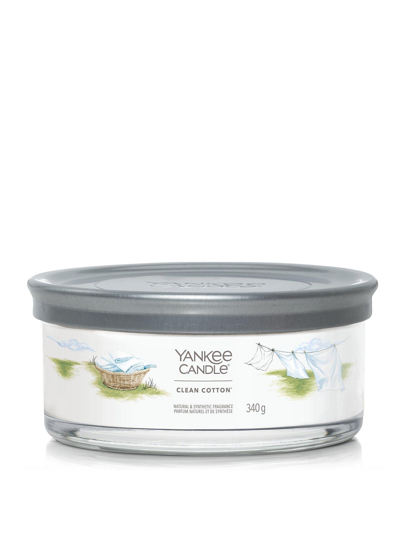 Product photograph of Yankee Candle Signature Collection Multiwick Tumbler Candle Ndash Clean Cotton from very.co.uk