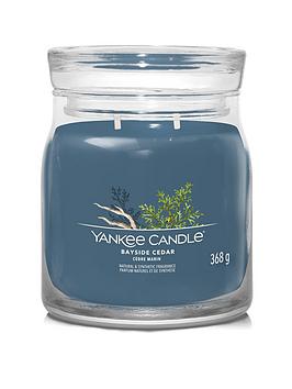 Product photograph of Yankee Candle Signature Collection Medium Jar Candle Ndash Bayside Cedar from very.co.uk