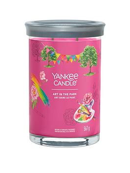 Product photograph of Yankee Candle Signature Collection Large Tumbler Candle Ndash Art In The Park from very.co.uk