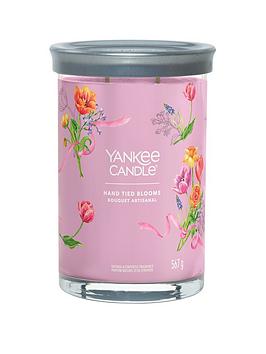 Product photograph of Yankee Candle Signature Collection Large Tumbler Candle Ndash Hand Tied Blooms from very.co.uk