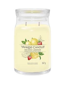 Product photograph of Yankee Candle Signature Collection Large Jar Candle Ndash Iced Berry Lemonade from very.co.uk