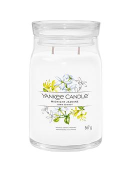 Product photograph of Yankee Candle Signature Collection Large Jar Candle Ndash Midnight Jasmine from very.co.uk