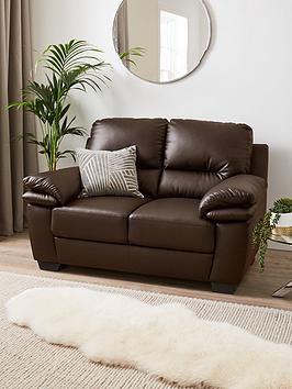 Product photograph of Verona Leather 2 Seater Sofa - Fsc Reg Certified from very.co.uk