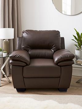 Product photograph of Verona Leather Armchair - Fsc Reg Certified from very.co.uk