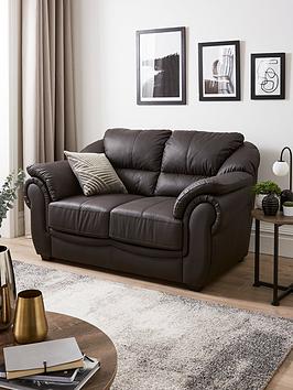Product photograph of Naples Leather 2 Seater Sofa from very.co.uk