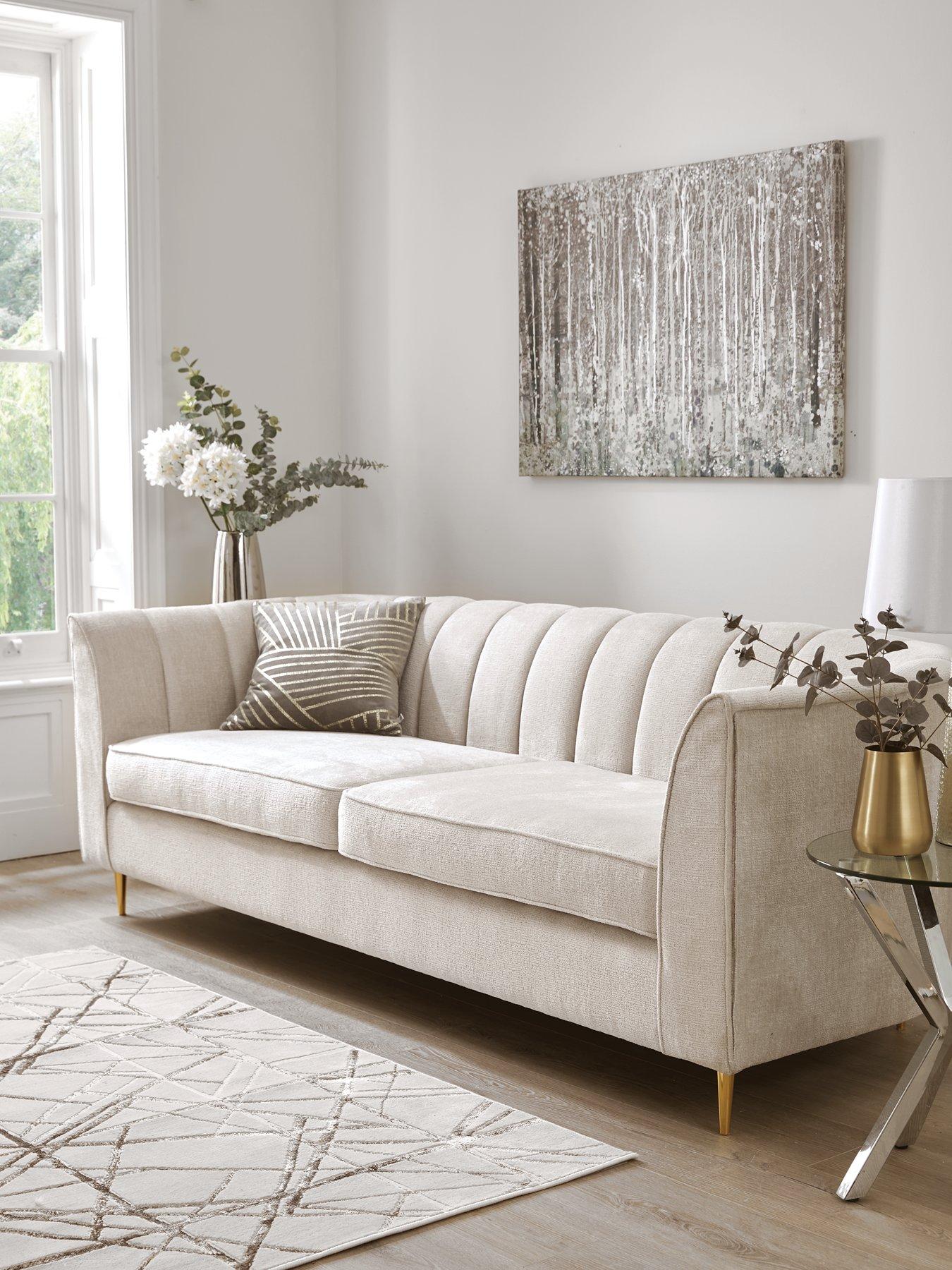 Very Home Guild Fabric 3 Seater Sofa - Ivory