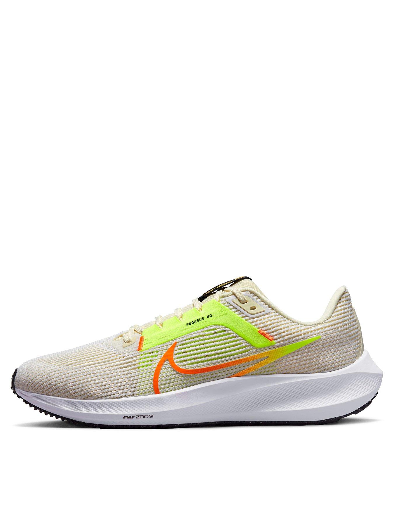 Nike white and orange clearance trainers