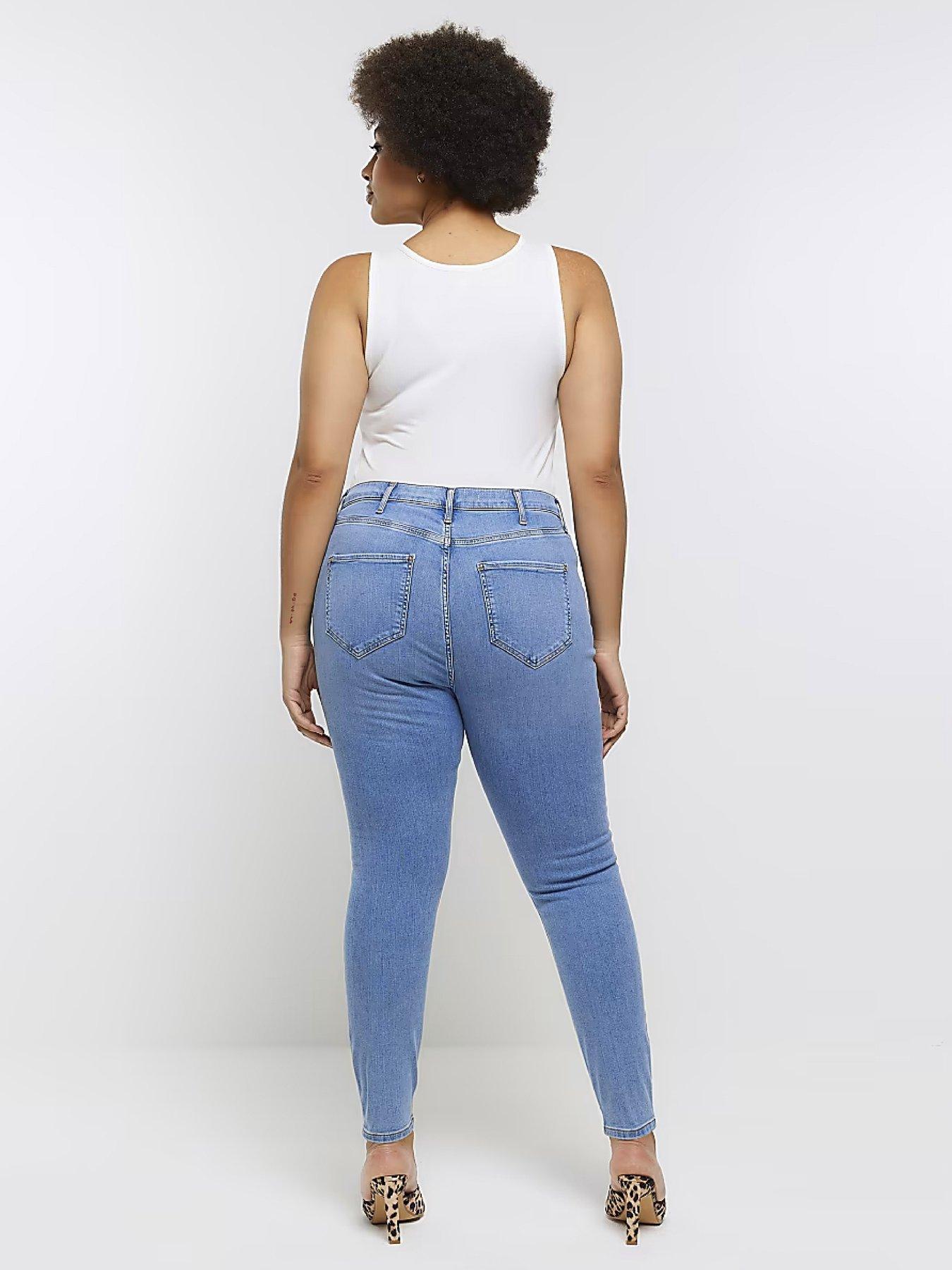 Light wash plus size hot sale jeans