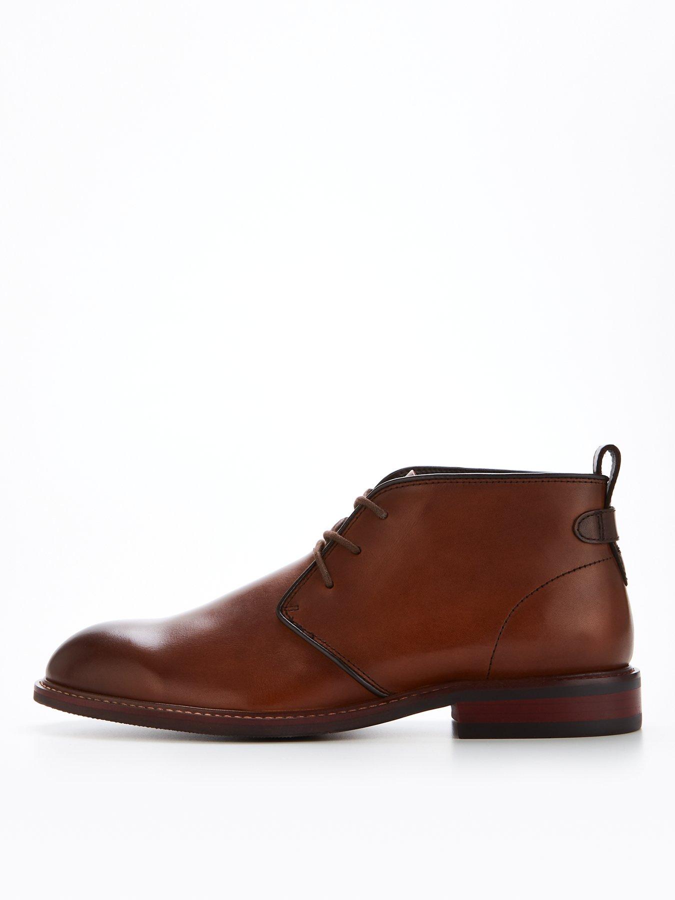 Mens brown dress outlet boots sale