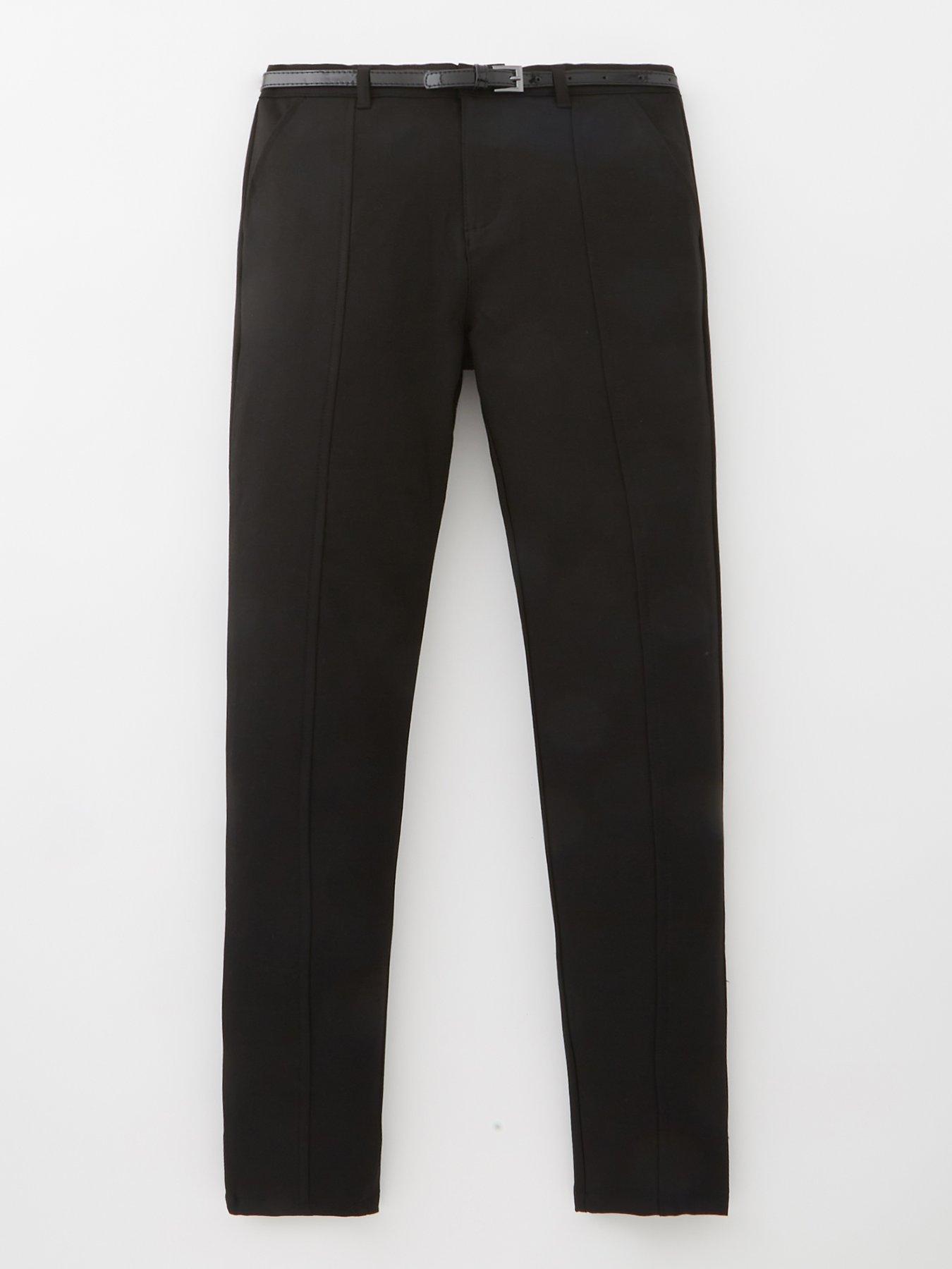 Image 2 of 6 of The Very Collection Girls Skinny Leg Belted Trouser - Black
