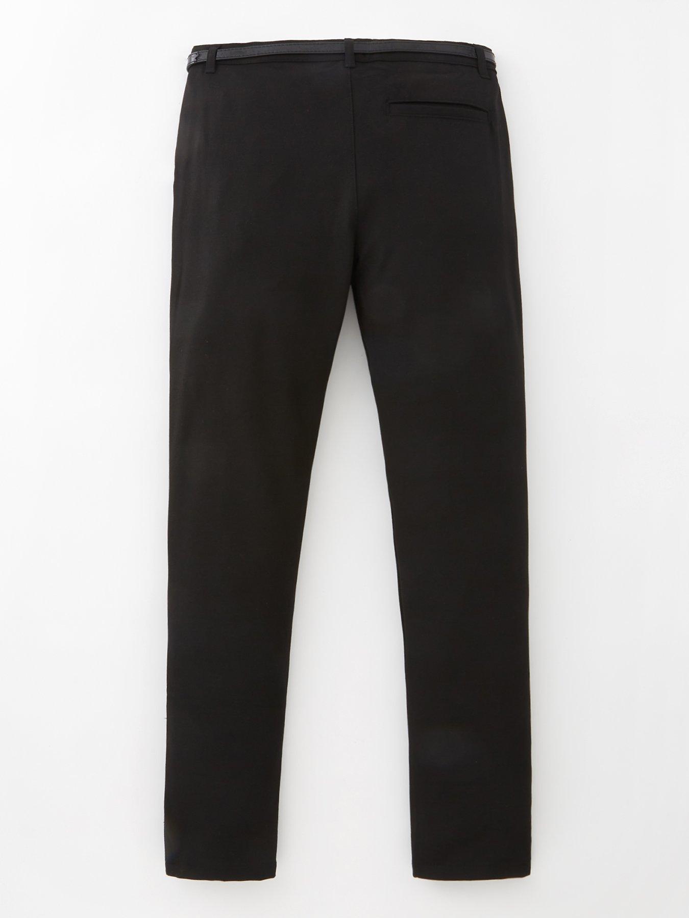 Image 3 of 6 of The Very Collection Girls Skinny Leg Belted Trouser - Black