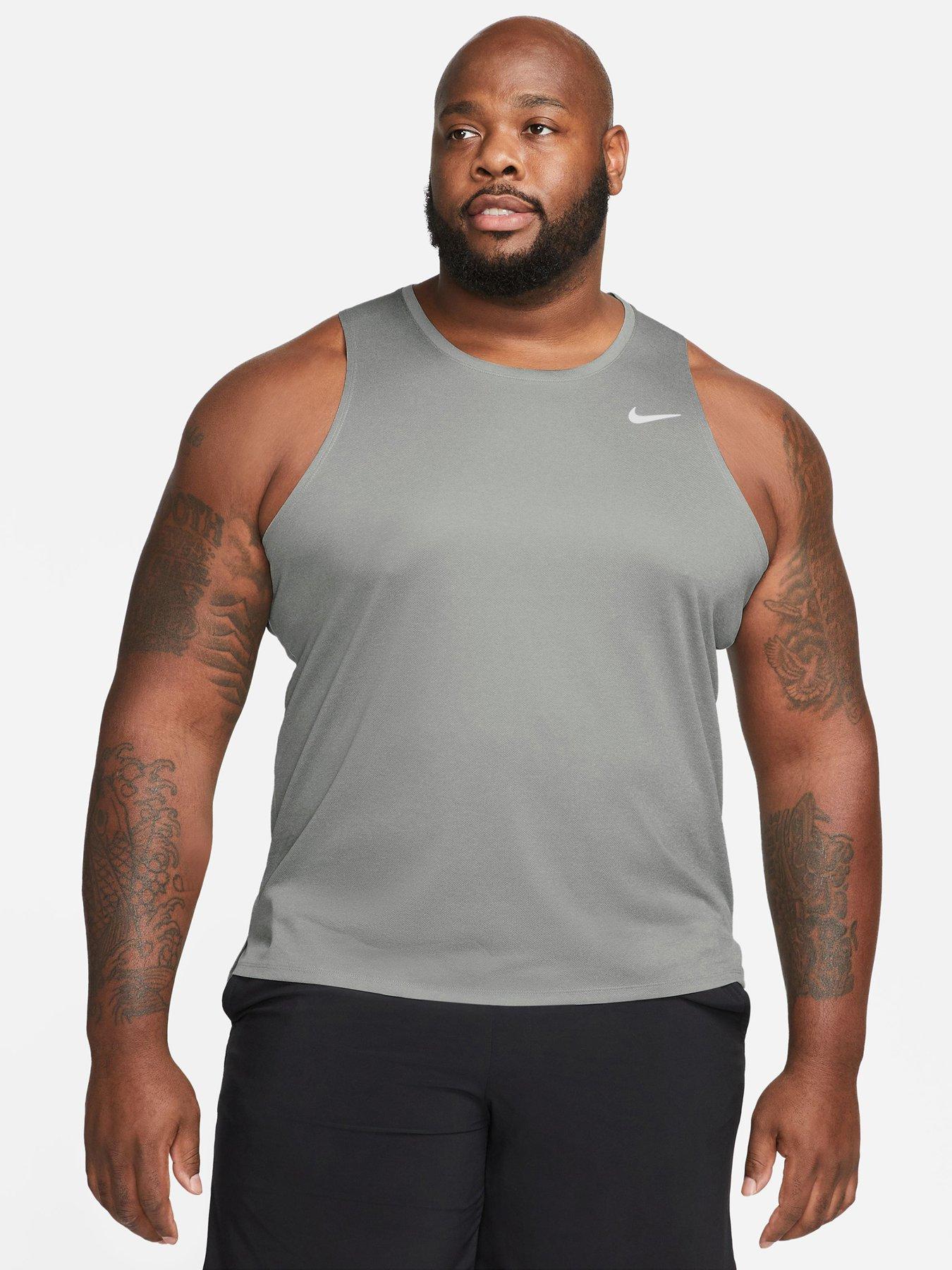 Nike Run Miler Vest Grey very.co.uk