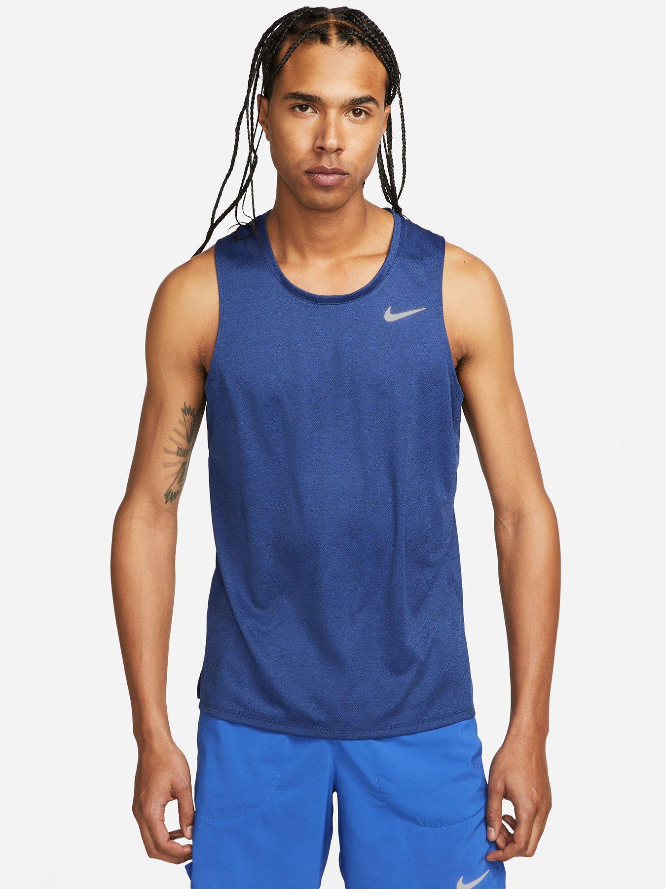 Nike Run Miler Vest Navy very.co.uk