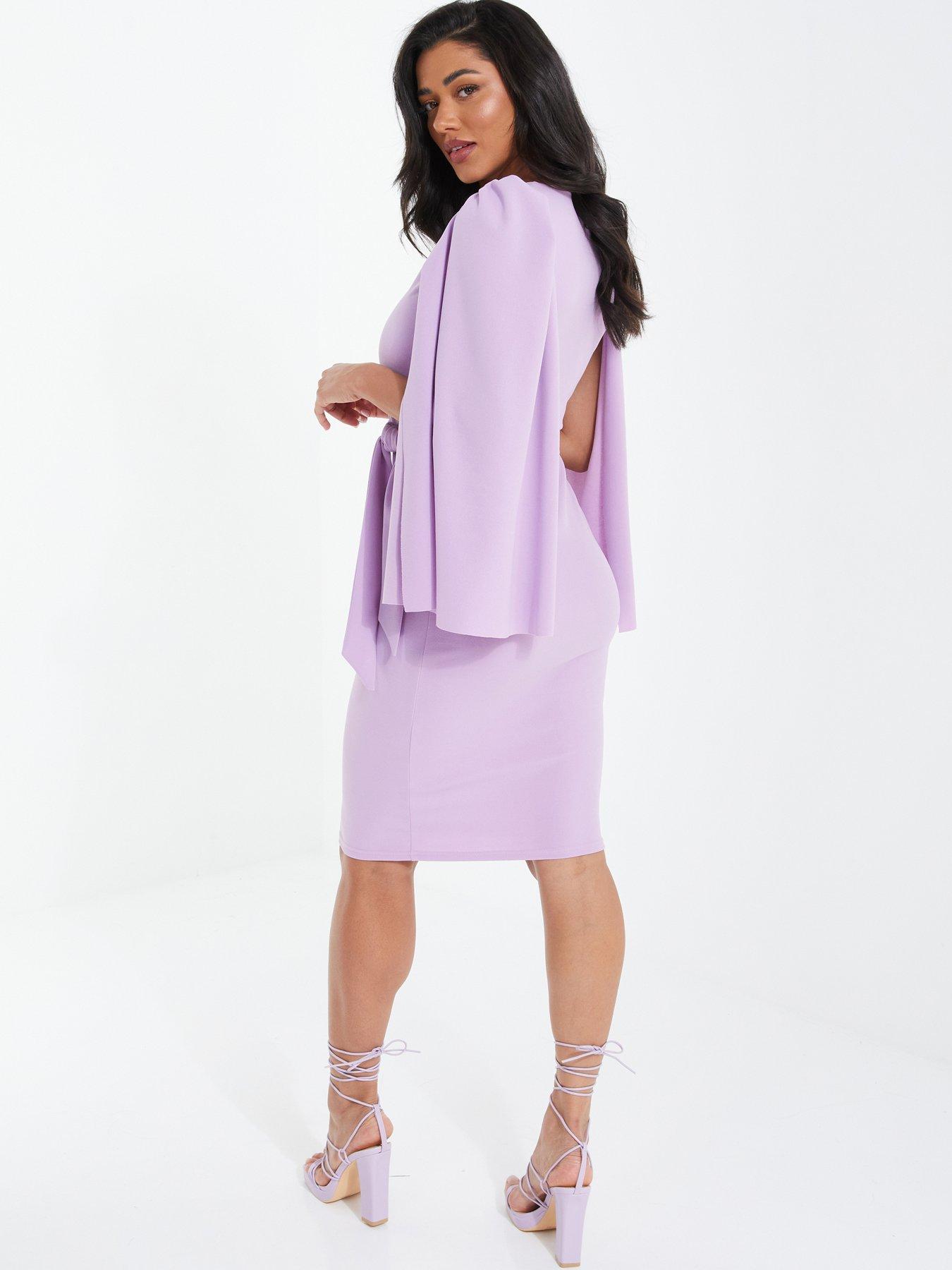 Petite cape sleeve outlet midi dress