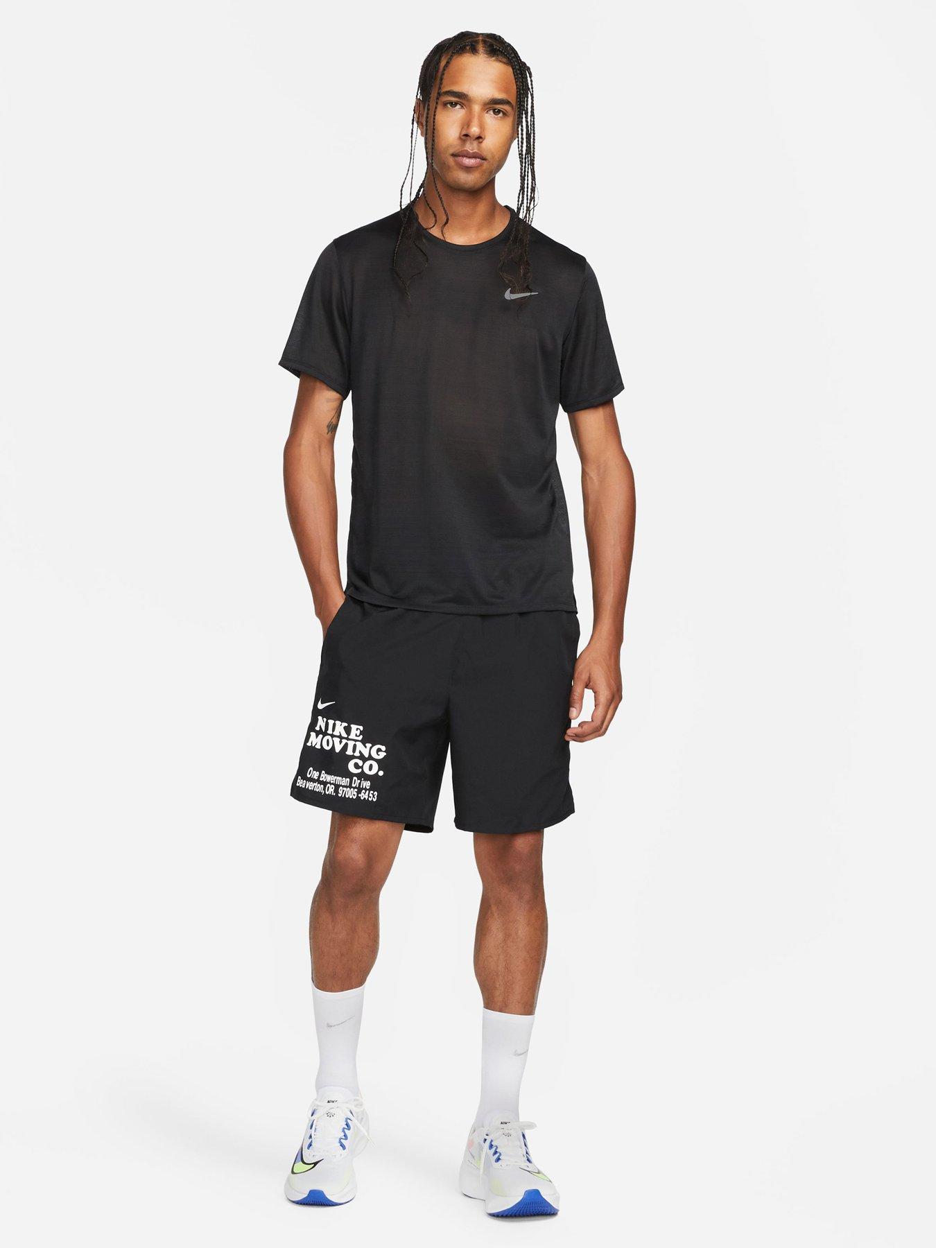 Nike Dri fit Running Miler Breathe T shirt Black Very