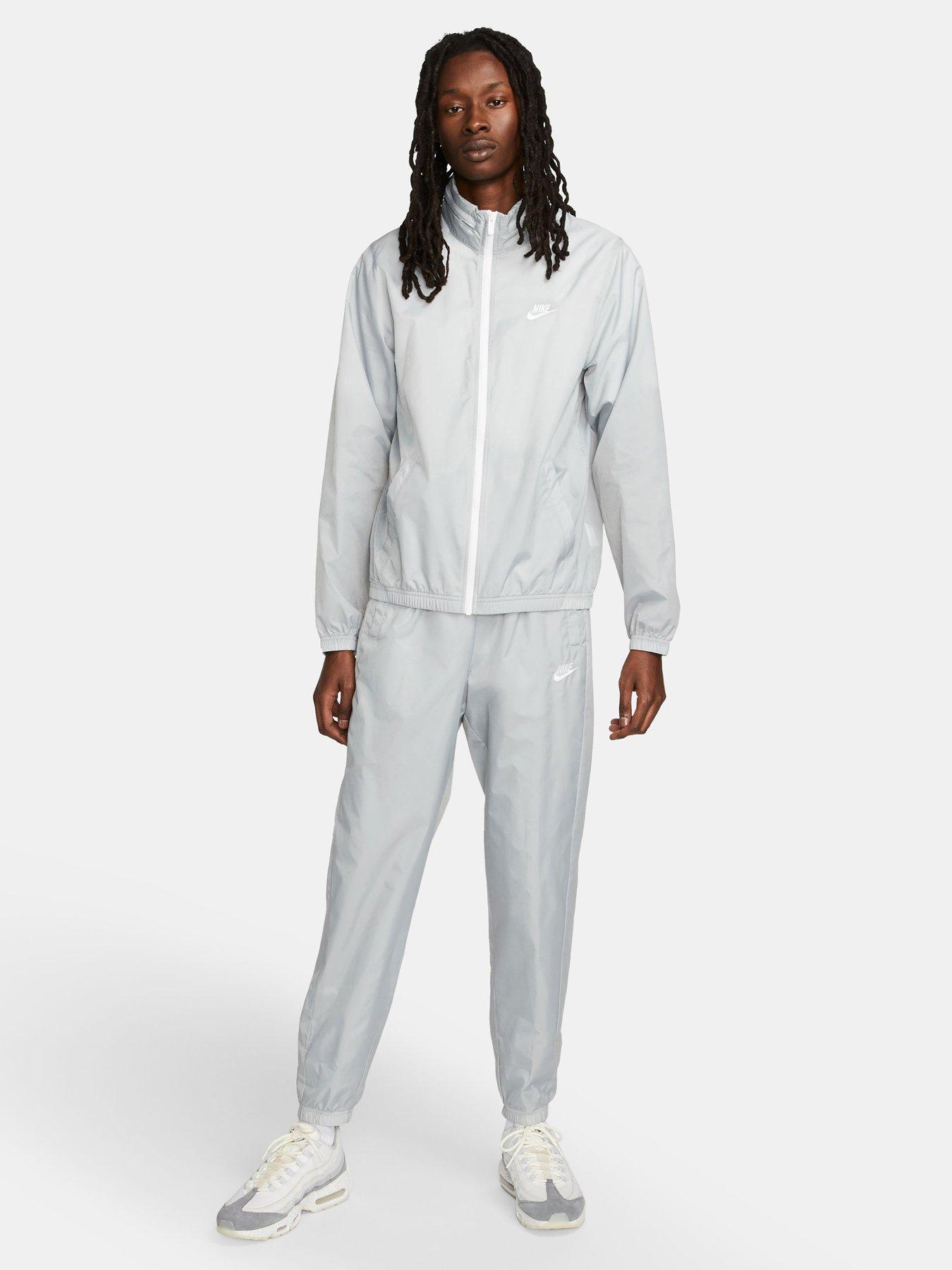 Mens grey nike outlet tracksuit