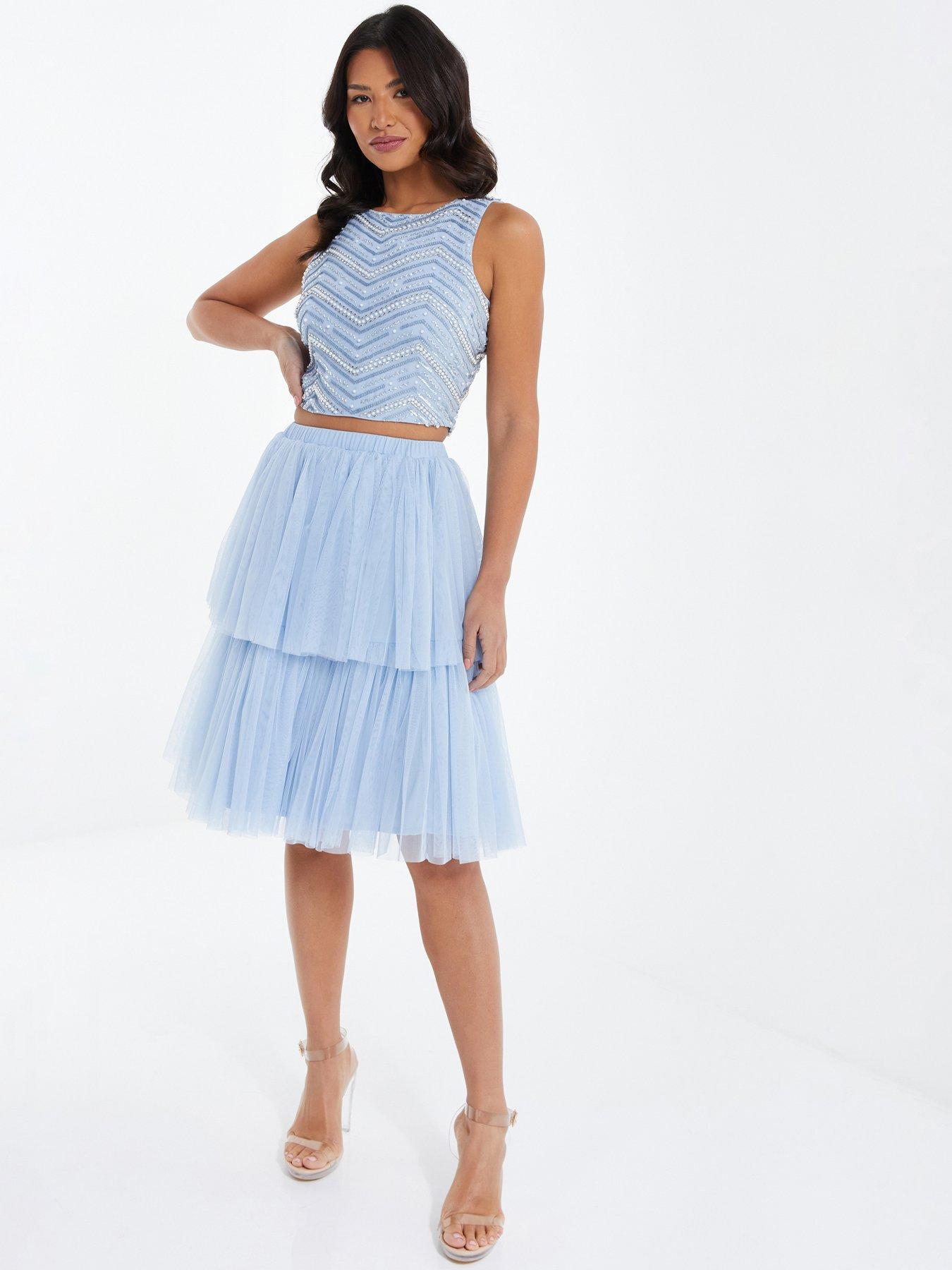 Light blue skirt outlet tulle