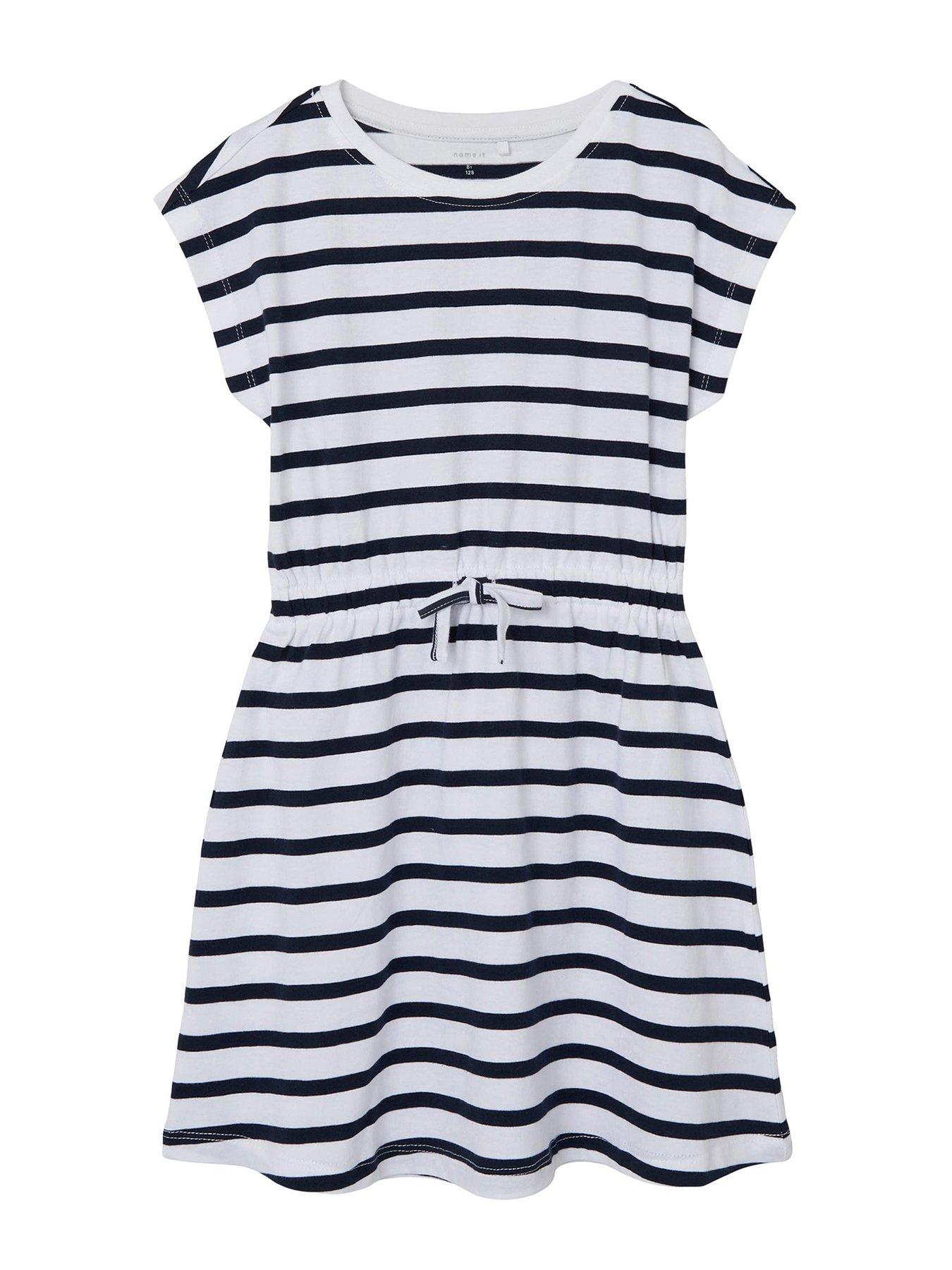 name-it-girls-drawstring-stripe-jersey-dress-dark-sapphire