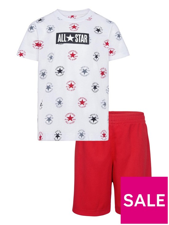 front image of converse-younger-boys-sports-core-t-shirt-amp-short-set-multi