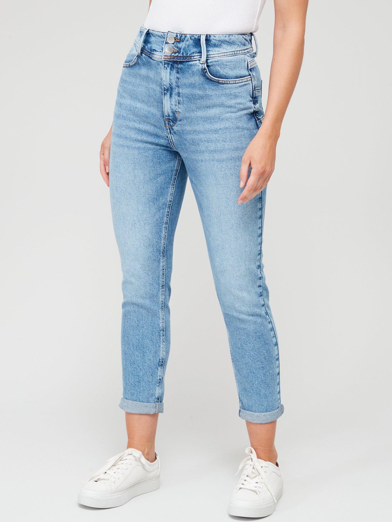 Mid wash mom store jeans