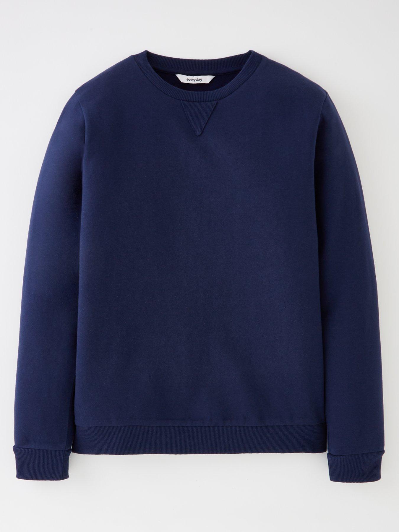 Everyday Unisex Crew Neck Sweatshirt - Navy | Very.co.uk