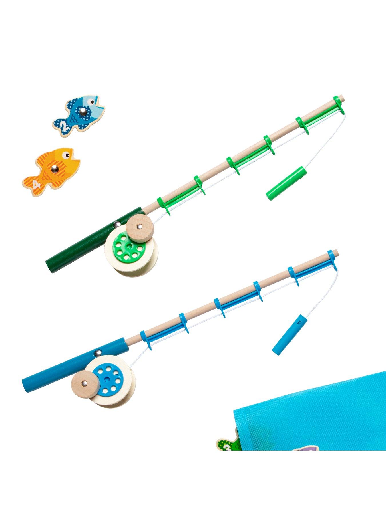 Melissa & Doug Magnetic Wooden Fishing Game With Magnetic Fishing Pole 