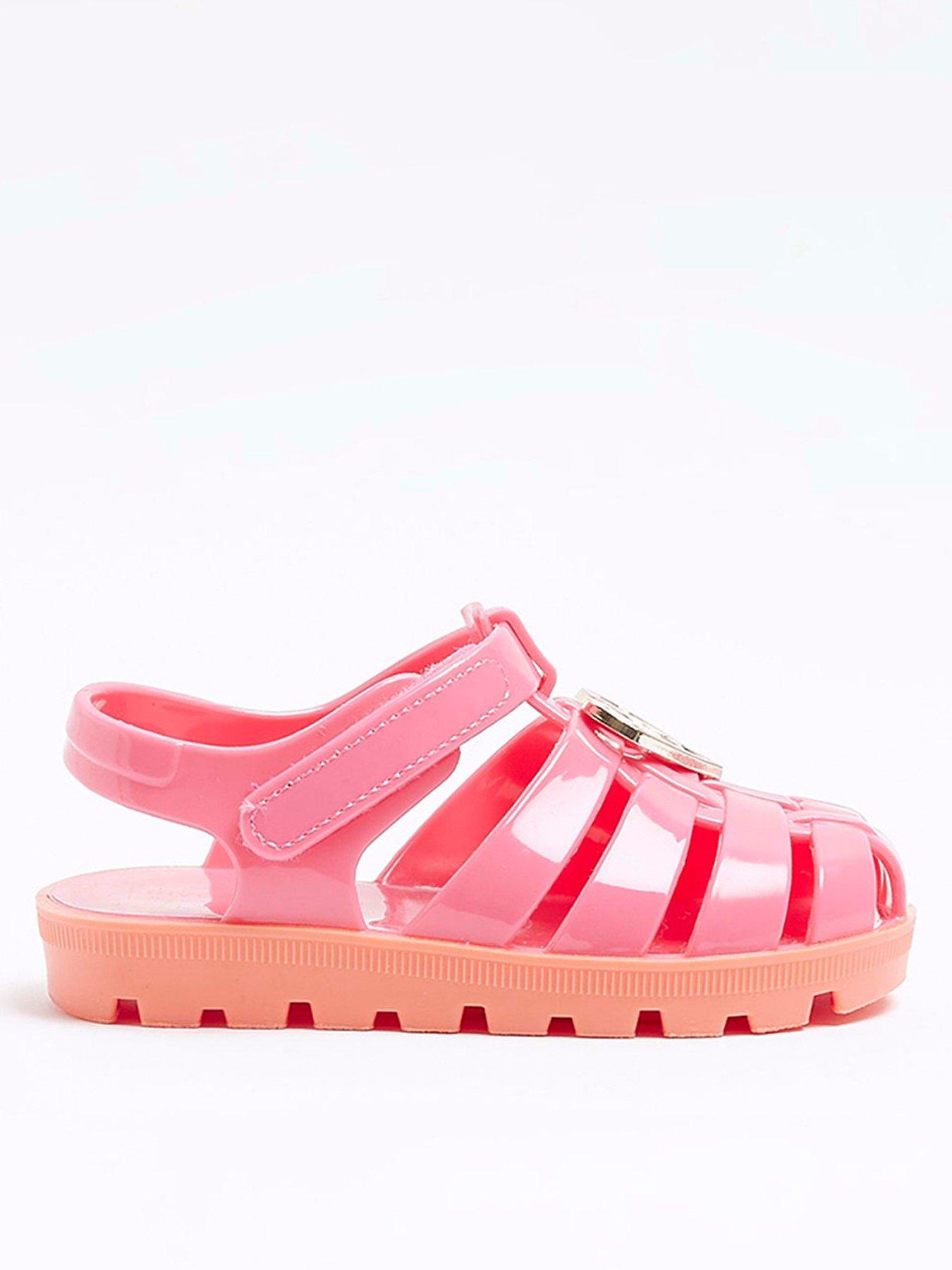 River Island Mini Mini Girls Caged Jelly Sandals Pink very