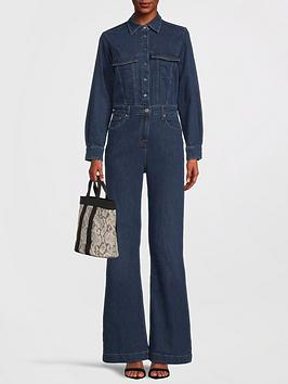 7 for all mankind luxe jumpsuit solution - dark blue