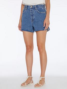 7 for all mankind easy ruby short blaze - mid blue