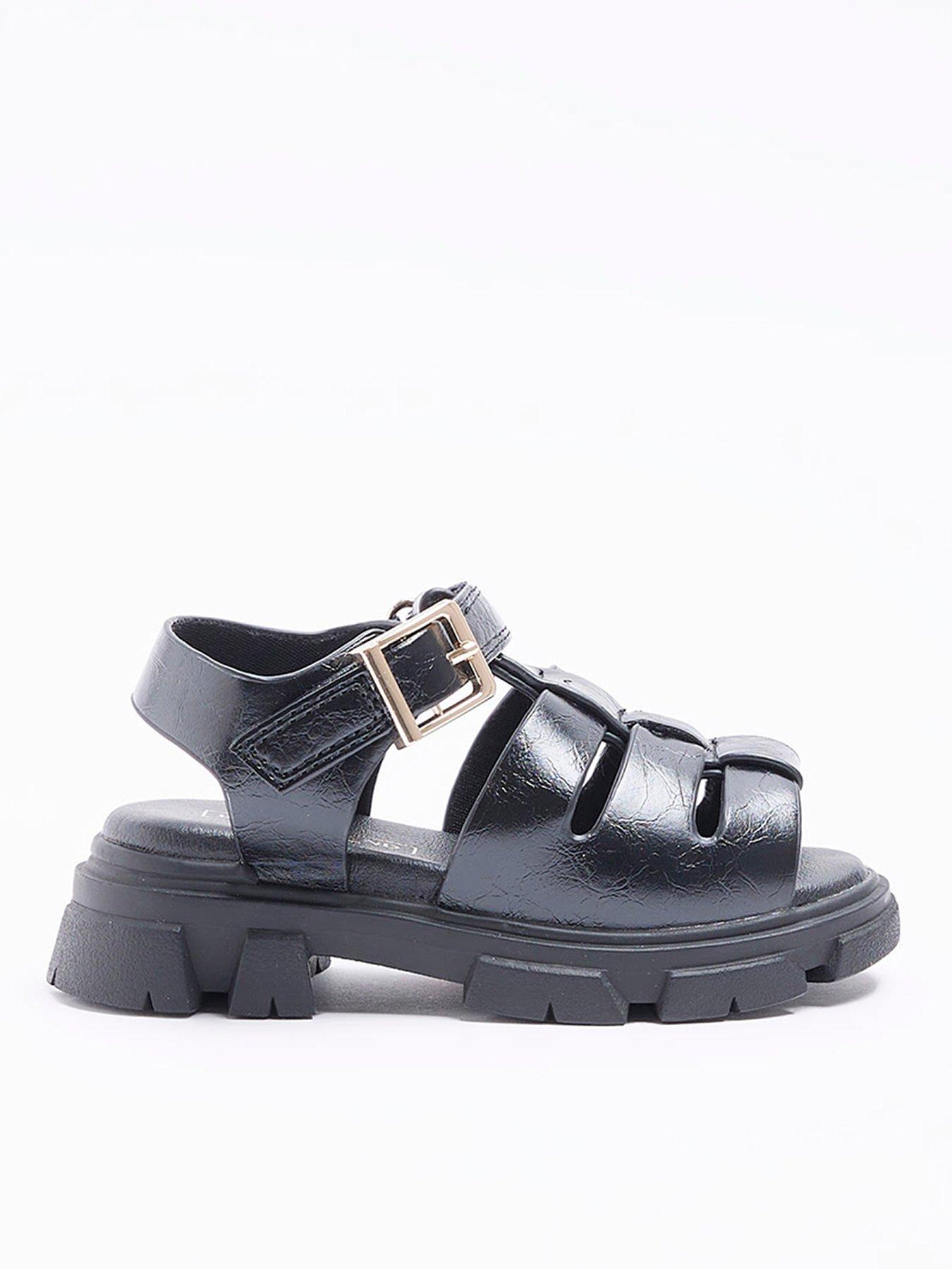 River island black gladiator on sale sandals