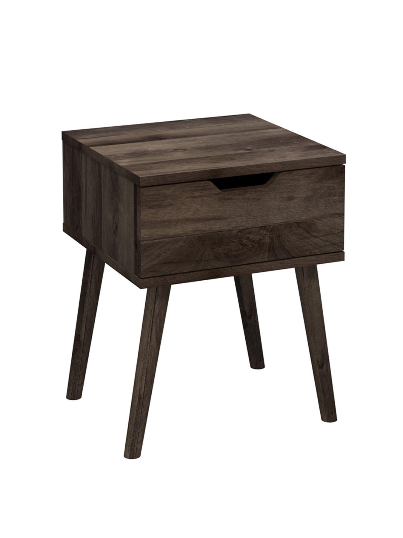 Image 3 of 4 of One Call Mustique Ready Assembled&nbsp;1 Drawer Lamp Table - Dark Oak