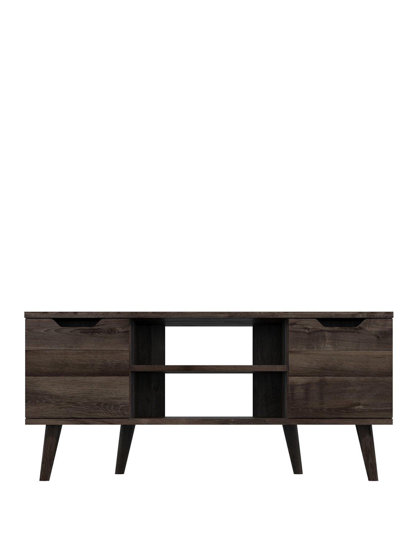 Product photograph of One Call Mustique Tv Unit - Fits Up To 46 Inch Tv - Dark Oak from very.co.uk