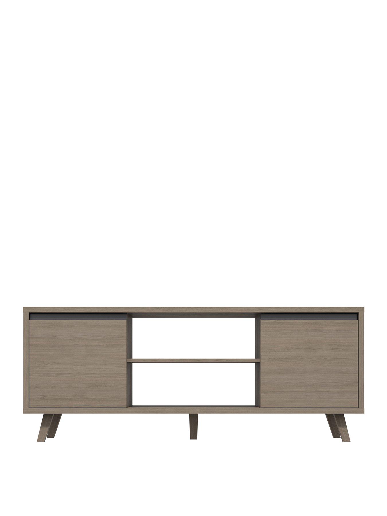 One Call Miller Ready Assembled TV Unit fits up to 65 inch TV Grey very.co.uk