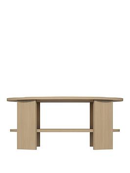 One Call Miller Ready Assembled Oval Coffee Table - Oak