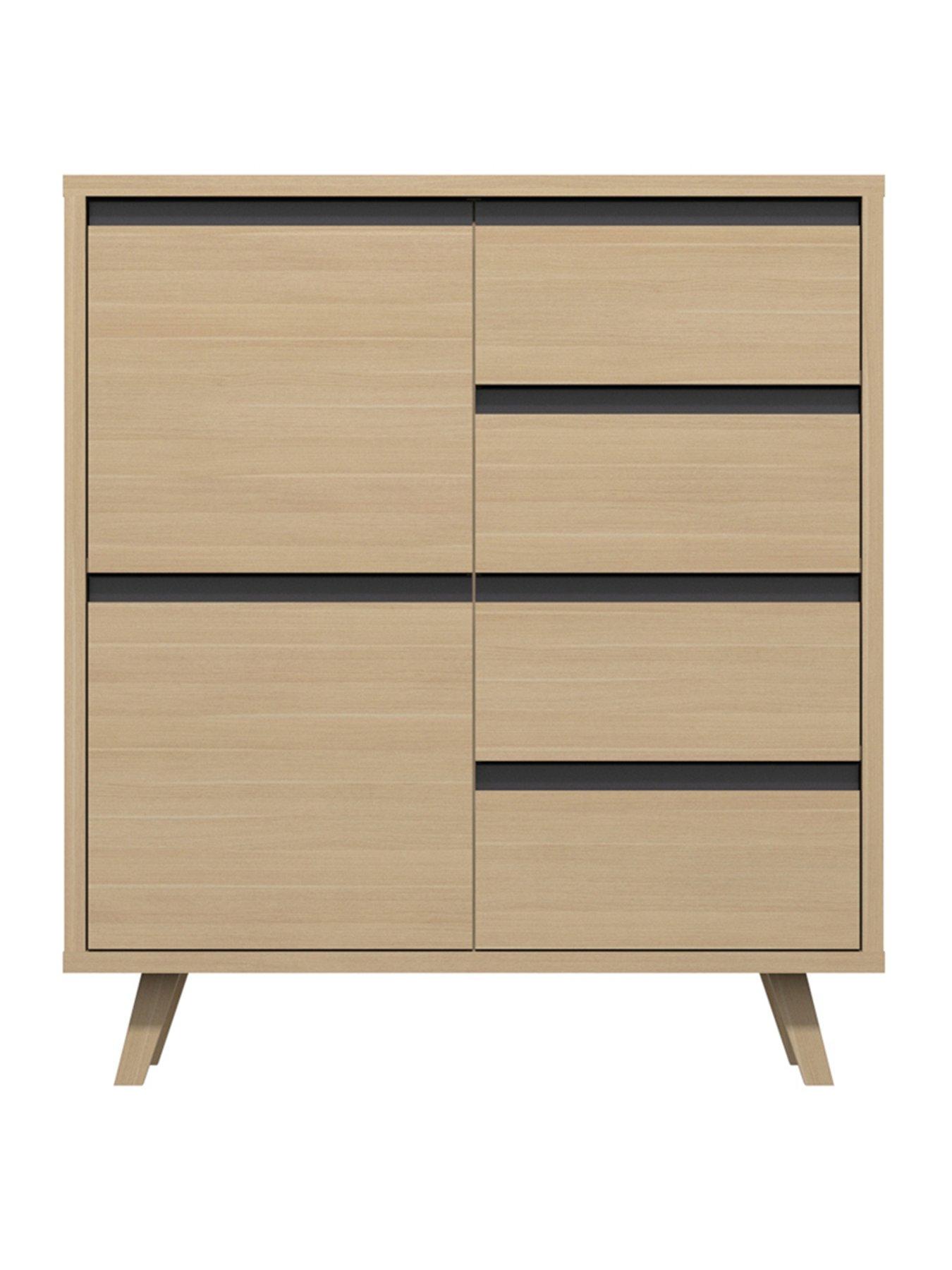 Product photograph of One Call Miller Ready Assembled Compact Sideboard from very.co.uk