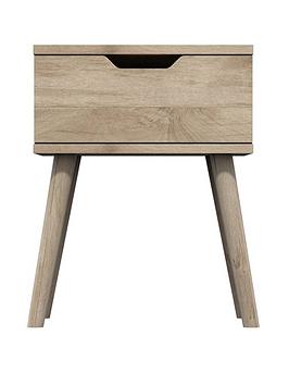 One Call Mustique Ready Assembled 1 Drawer Lamp Table - Oak